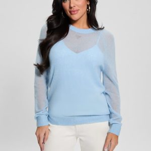 Izabella Wool-Blend Sweater - Blue