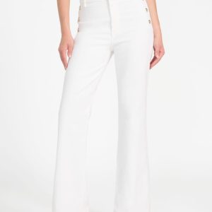 Faye Sailor Flared Jeans - White