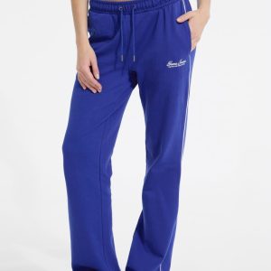 Embroidered Active Sweatpants - Blue
