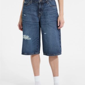 Baggy Denim Shorts - Blue