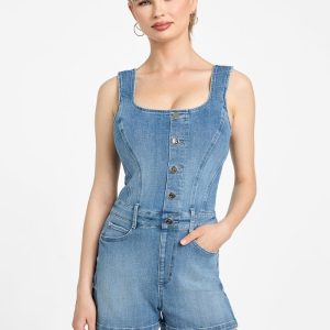 Eco Sunni Denim Romper - Blue