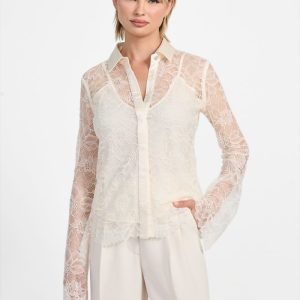 Antoinette Lace Shirt - Off-white