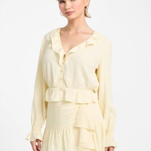 Shaelo Ruffled Top - Yellow
