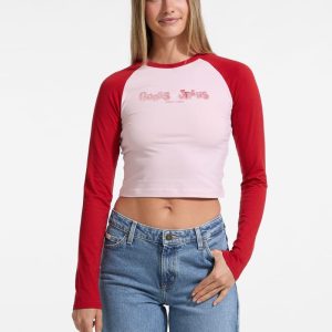 Baby Raglan Long-Sleeve Tee - Red