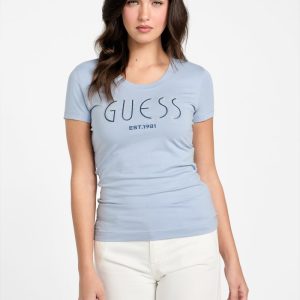 Eco Crewneck Signature Tee - Blue