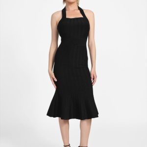 Sofie Halter Dress - Black