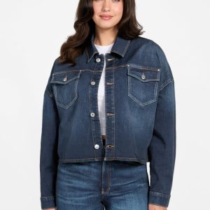 Eco Western Denim Shacket - Blue