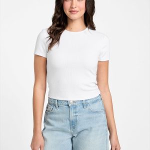 Eco Terra Ribbed Top - White