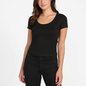 Eco Lena Ribbed Top - Black