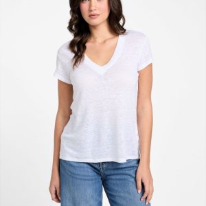 Eco Lindsey Linen Top - White