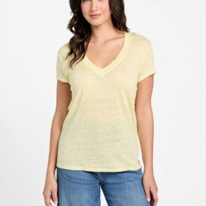 Eco Lindsey Linen Top - Yellow