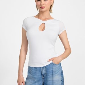 Eco Joey Cutout Top - White