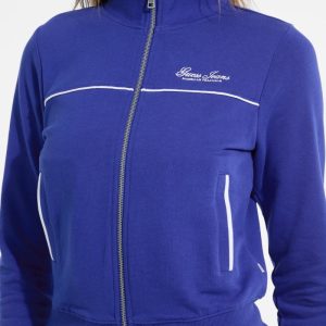 Embroidered Active Zip Sweatshirt - Blue