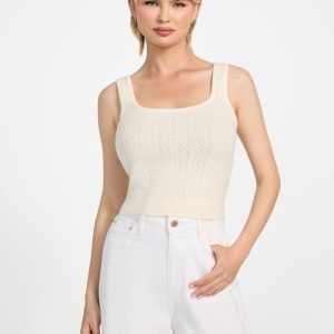 Eco Lyla Sweater Tank Top - Off-white