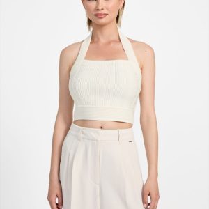 Sofie Halter Strap Top - Off-white
