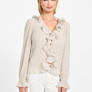 Eco Faye Chiffon Top - White