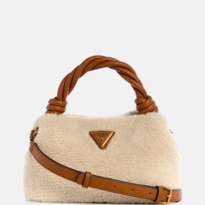 Shaida Shearling Top-Handle Crossbody - Brown
