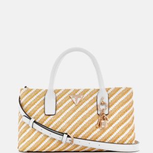 Simona Straw Small Satchel - White