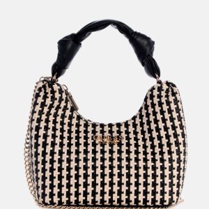 Mirema Woven Small Hobo Bag - Black