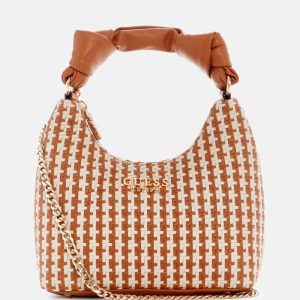 Mirema Woven Small Hobo Bag - Brown
