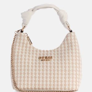 Mirema Woven Small Hobo Bag - Off-white