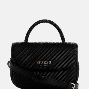 Mirema Woven Top-Handle Bag - Black
