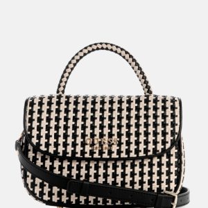 Mirema Woven Top-Handle Bag - Black
