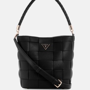 Maylee Woven Bucket Bag - Black