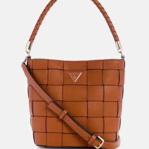 Maylee Woven Bucket Bag - Brown