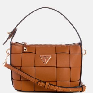 Maylee Woven Mini Hobo Bag - Brown