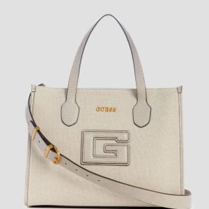 G Status Snake-Embossed Tote - Gray