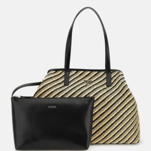 Vikky Woven Straw Tote Set - Blue