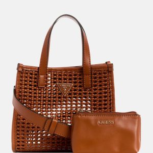Brigitta Woven Mini Tote - Brown