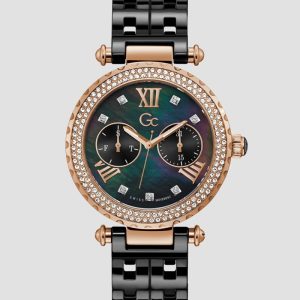 Black Mother-of-Pearl and Ceramic Analog Watch - MultipleColors