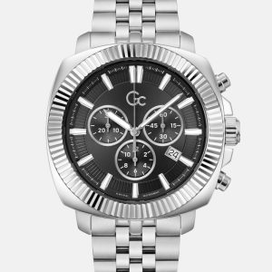 Gc Silver-Tone Chronograph Watch - Silver