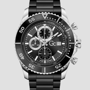 Two-Tone Multifunction Ceramic Watch - Black