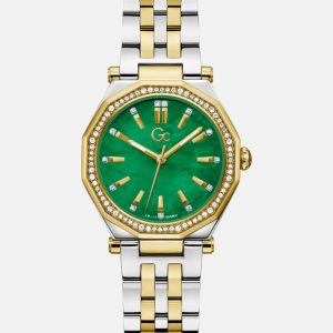 Gc Two-Tone and Green Analog Watch - MultipleColors