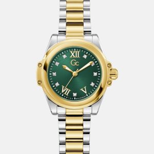 Gc Two-Tone and Green Analog Watch - MultipleColors