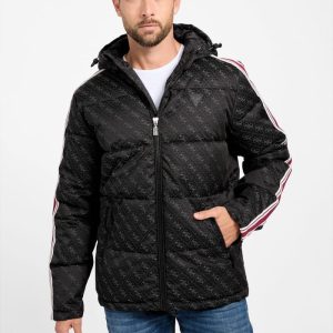 Eco Fusco Hooded Padded Jacket - Black