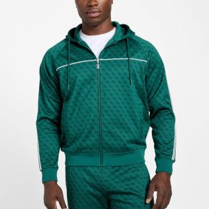 Eco Parimo Jacquard Full-Zip Hoodie - Green