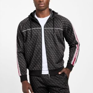 Eco Parimo Jacquard Full-Zip Hoodie - Black