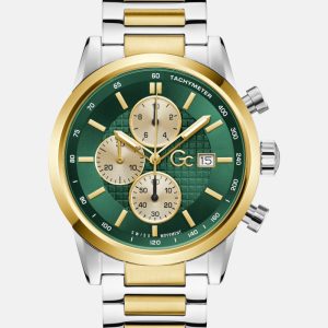 Gc Two-Tone and Green Multifunction Watch - MultipleColors