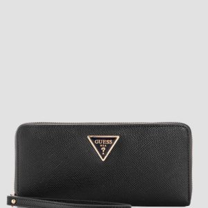 Laurel Large Zip-Around Wallet - Black
