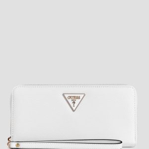 Laurel Large Zip-Around Wallet - White