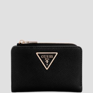 Laurel Zip-Around Card Case Wallet - Black